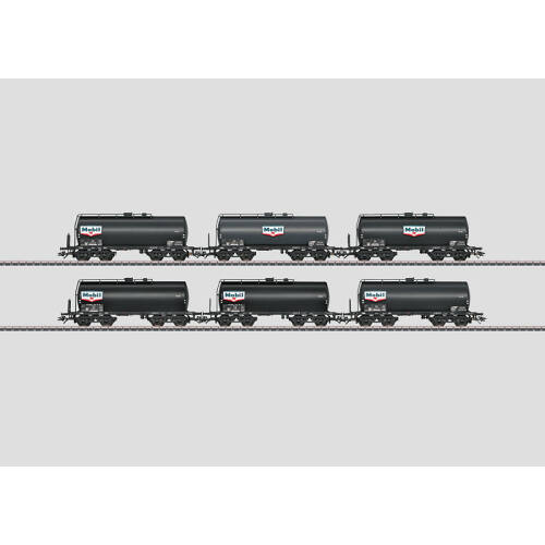 Marklin H0 46529 Set van 6 verschillende ketelwagens ''Mobile'' van de DB - Modeltreinshop