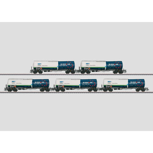Marklin H0 46541 Set van 5 verschillende ketelwagens 'Wascosa' van de SBB - Modeltreinshop