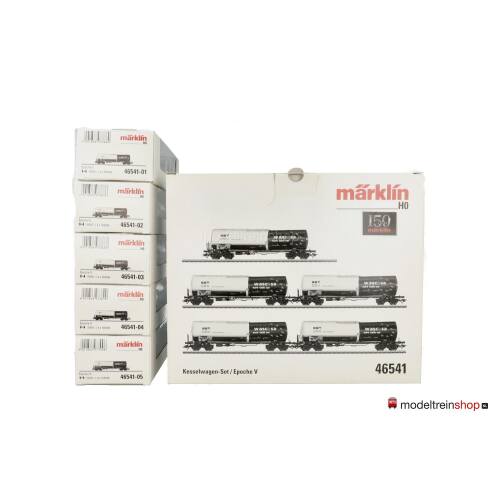 Marklin H0 46541 Set van 5 verschillende ketelwagens 'Wascosa' van de SBB - Modeltreinshop