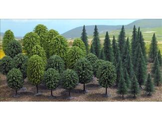 Busch H0 6491 Gemengd bos met 50 bomen - Modeltreinshop