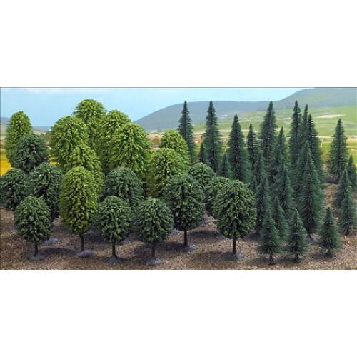 Busch H0 6491 Gemengd bos met 50 bomen - Modeltreinshop