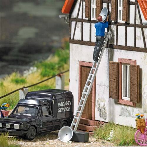 Busch H0 7749 Miniset: satellietschotels - Modeltreinshop