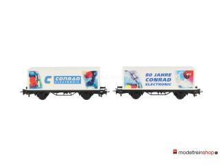 Marklin H0 94186 Set van twee containerwagens 'Conrad' van de DB - Modeltreinshop