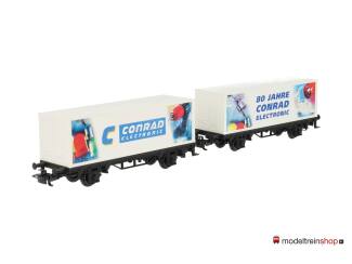 Marklin H0 94186 Set van twee containerwagens 'Conrad' van de DB - Modeltreinshop
