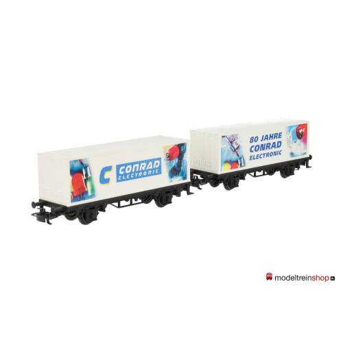 Marklin H0 94186 Set van twee containerwagens 'Conrad' van de DB - Modeltreinshop