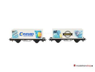 Marklin H0 94186 Set van twee containerwagens 'Conrad' van de DB - Modeltreinshop