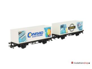 Marklin H0 94186 Set van twee containerwagens 'Conrad' van de DB - Modeltreinshop
