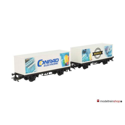 Marklin H0 94186 Set van twee containerwagens 'Conrad' van de DB - Modeltreinshop