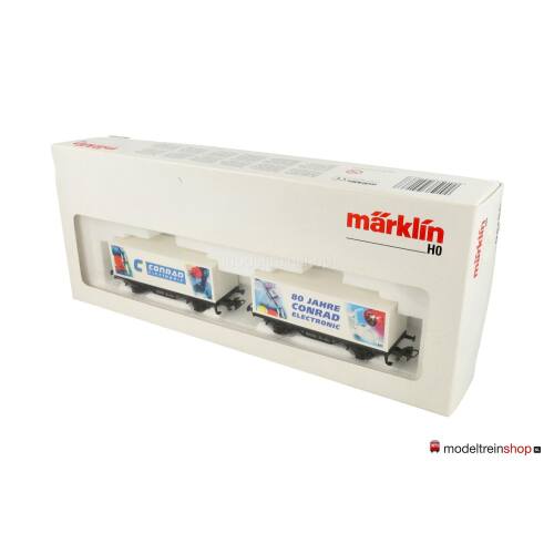 Marklin H0 94186 Set van twee containerwagens 'Conrad' van de DB - Modeltreinshop