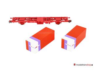 Marklin H0 94336 containerwagen "Strukton'' van de NS - Modeltreinshop
