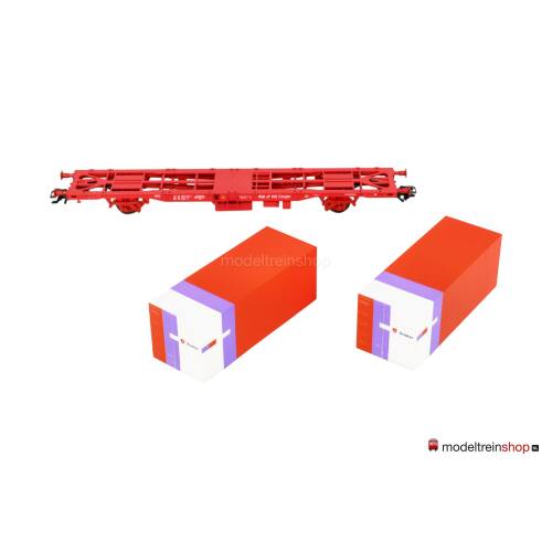 Marklin H0 94336 containerwagen "Strukton'' van de NS - Modeltreinshop