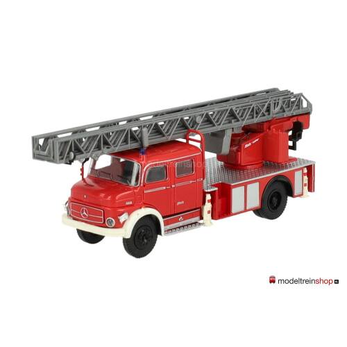 Brekina H0 47073 Mercedes Benz L 1519 DLK 30 rood/wit met bedieningsstation Brandweer - Modeltreinshop