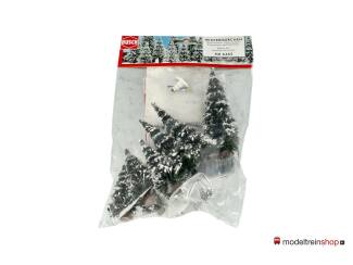 Busch H0 6465 10 witte wintersparren met sneeuwpop - Modeltreinshop