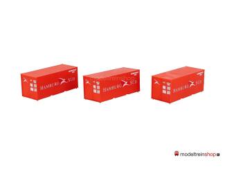 Piko HO 56200 20' Container Hamburg Süd 3 stuks - Modeltreinshop