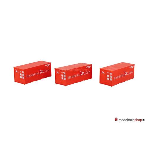 Piko HO 56200 20' Container Hamburg Süd 3 stuks - Modeltreinshop