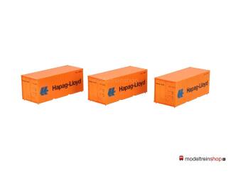 Piko HO 56200 20' Container Hapag lloyd 3 stuks - Modeltreinshop