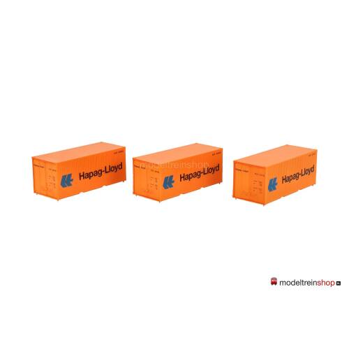 Piko HO 56200 20' Container Hapag lloyd 3 stuks - Modeltreinshop