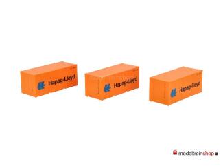 Piko HO 56200 20' Container Hapag lloyd 3 stuks - Modeltreinshop