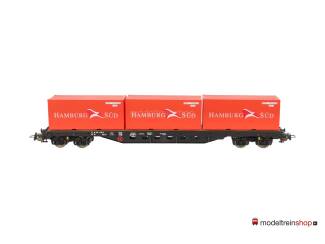 Piko H0 95577 Containerdraagwagen ''Hamburg Süd'' van de NS - Modeltreinshop