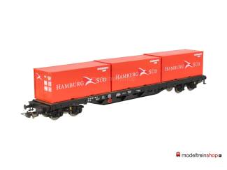 Piko H0 95577 Containerdraagwagen ''Hamburg Süd'' van de NS - Modeltreinshop