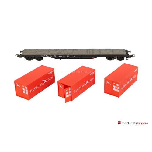 Piko H0 95577 Containerdraagwagen ''Hamburg Süd'' van de NS - Modeltreinshop
