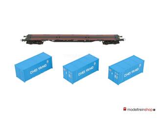 Roco H0 46780 Containerwagen “Cho Yang” van de DB - Modeltreinshop