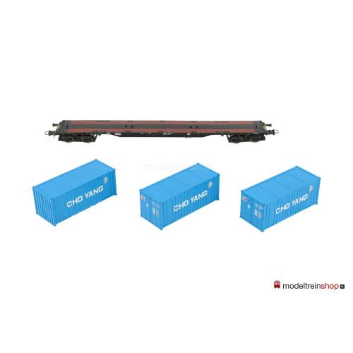 Roco H0 46780 Containerwagen “Cho Yang” van de DB - Modeltreinshop