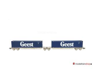 Roco H0 47112 Dubbele Containerwagen “Geest” van de NS - Modeltreinshop