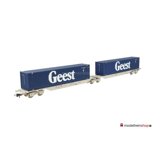 Roco H0 47112 Dubbele Containerwagen “Geest” van de NS - Modeltreinshop