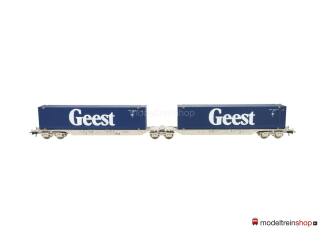 Roco H0 47112 Dubbele Containerwagen “Geest” van de NS - Modeltreinshop