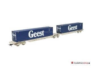 Roco H0 47112 Dubbele Containerwagen “Geest” van de NS - Modeltreinshop