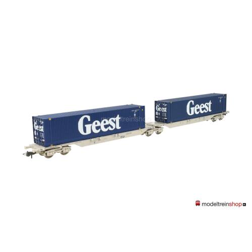 Roco H0 47112 Dubbele Containerwagen “Geest” van de NS - Modeltreinshop