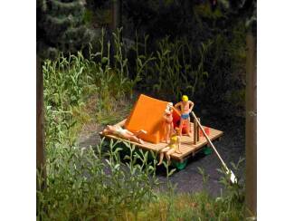 Busch H0 1564 Vlot met tent - Modeltreinshop