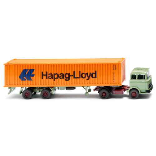 Wiking H0 052305 MB container oplegger Hapag-Lloyd - Modeltreinshop