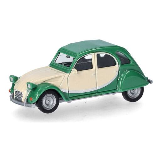 Herpa H0 020817-007 Citroën 2CV Charleston Groen Beige - Modeltreinshop