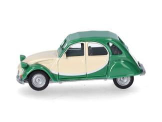 Herpa H0 020817-007 Citroën 2CV Charleston Groen Beige - Modeltreinshop