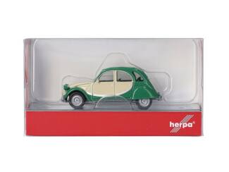 Herpa H0 020817-007 Citroën 2CV Charleston Groen Beige - Modeltreinshop