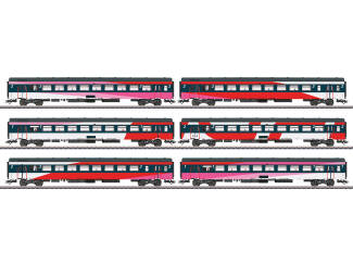 Marklin H0 42648 6 delige set IC-sneltreinrijtuigset ICRm - Modeltreinshop