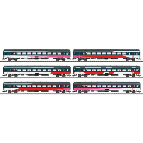 Marklin H0 42648 6 delige set IC-sneltreinrijtuigset ICRm - Modeltreinshop