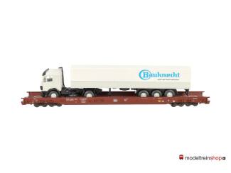 Marklin H0 4742.1 Rollende landstraße wagen met vrachtwagen 'Bauknecht' van de DB - Modeltreinshop