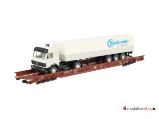 Marklin H0 4742.1 Rollende landstraße wagen met vrachtwagen 'Bauknecht' van de DB - Modeltreinshop
