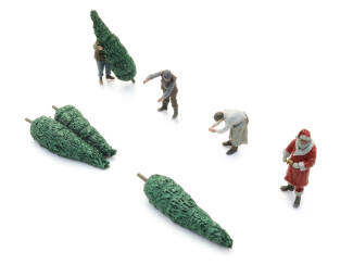 Artitec H0 5870165 Kerstman met kerstboom sjouwers - Modeltreinshop