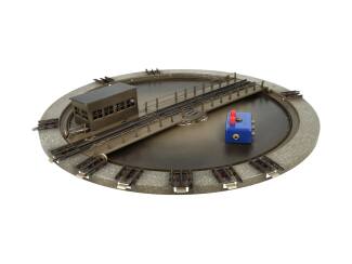 Marklin H0 7186 V02 Elektrisch bedienbare draaischijf M-Rail - Modeltreinshop