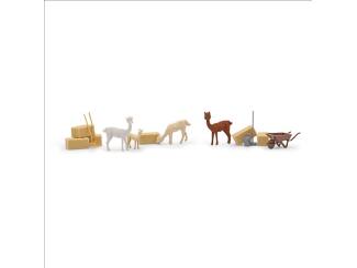Busch H0 79860 Alpaca's met baby - Modeltreinshop