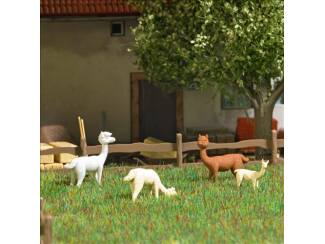 Busch H0 79860 Alpaca's met baby - Modeltreinshop