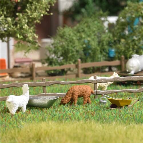 Busch H0 79861 Alpaca's met drinkbak