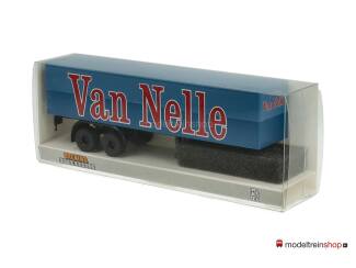 Brekina H0 2-assige trailer - Van Nelle - Modeltreinshop