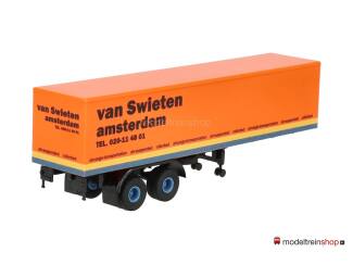 Brekina H0 2-assige trailer - van Swieten amsterdam - Modeltreinshop