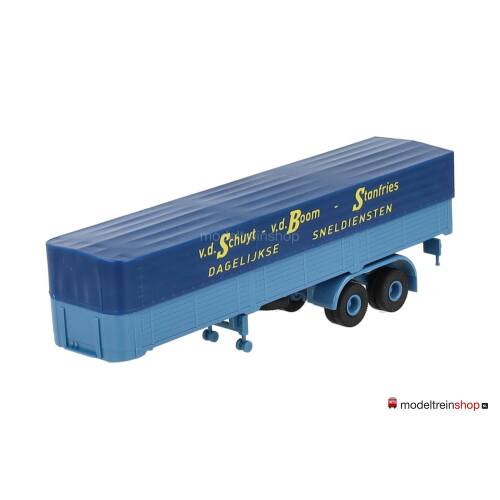 Brekina H0 2-assige trailer - Dagelijkse Sneldiensten v.d. Schuyt - v.d. Boom - Stanfries - Modeltreinshop