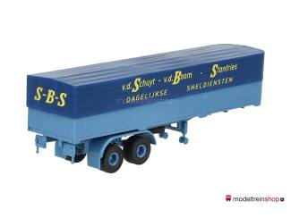 Brekina H0 2-assige trailer - Dagelijkse Sneldiensten v.d. Schuyt - v.d. Boom - Stanfries - Modeltreinshop